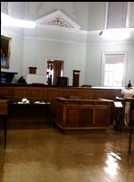 Inside courthouse